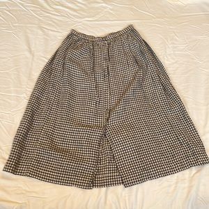 Uniqlo Ines De La Fressange navy checked skirt with pockets